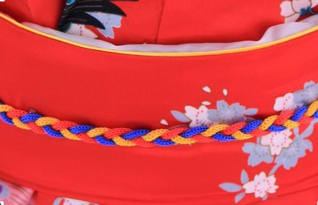 Japanese Women Traditional Kimono Imitation silk Yukata cherry blossom festival
