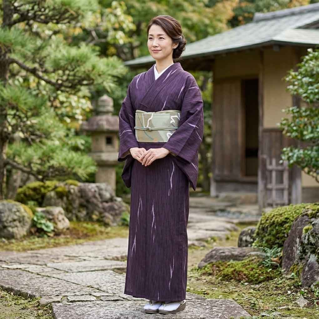 [Women] [Silk] [157cm] [Good Condition] Vintage Omeshi Kimono
