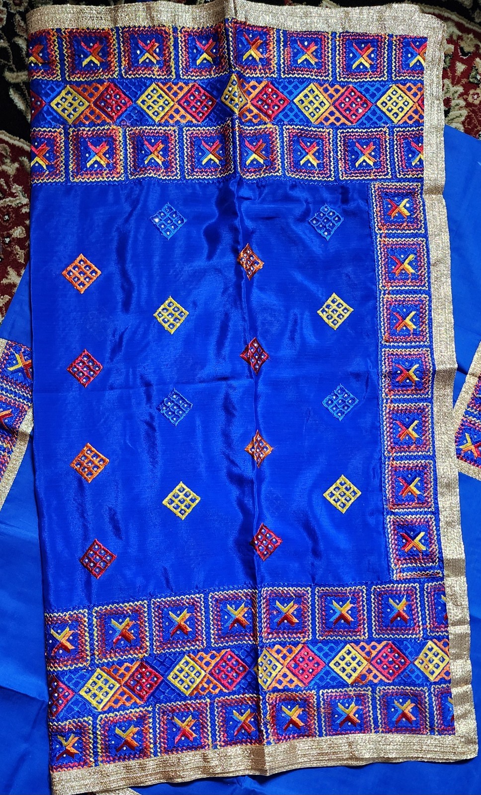 3 Peice 100% cotton Unstitched open fabric Salwar Kameez dupatta suit set