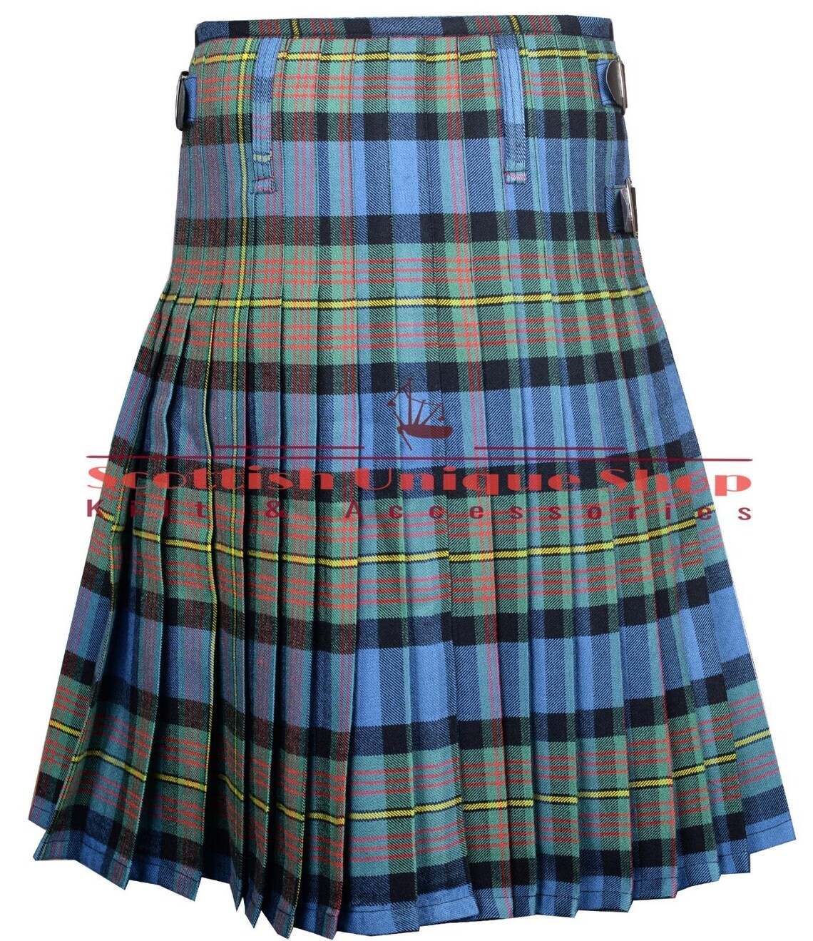 Scottish Handmade Clan Muir Ancient Tartan kilt 8 Yard kilt For Men Custom Size