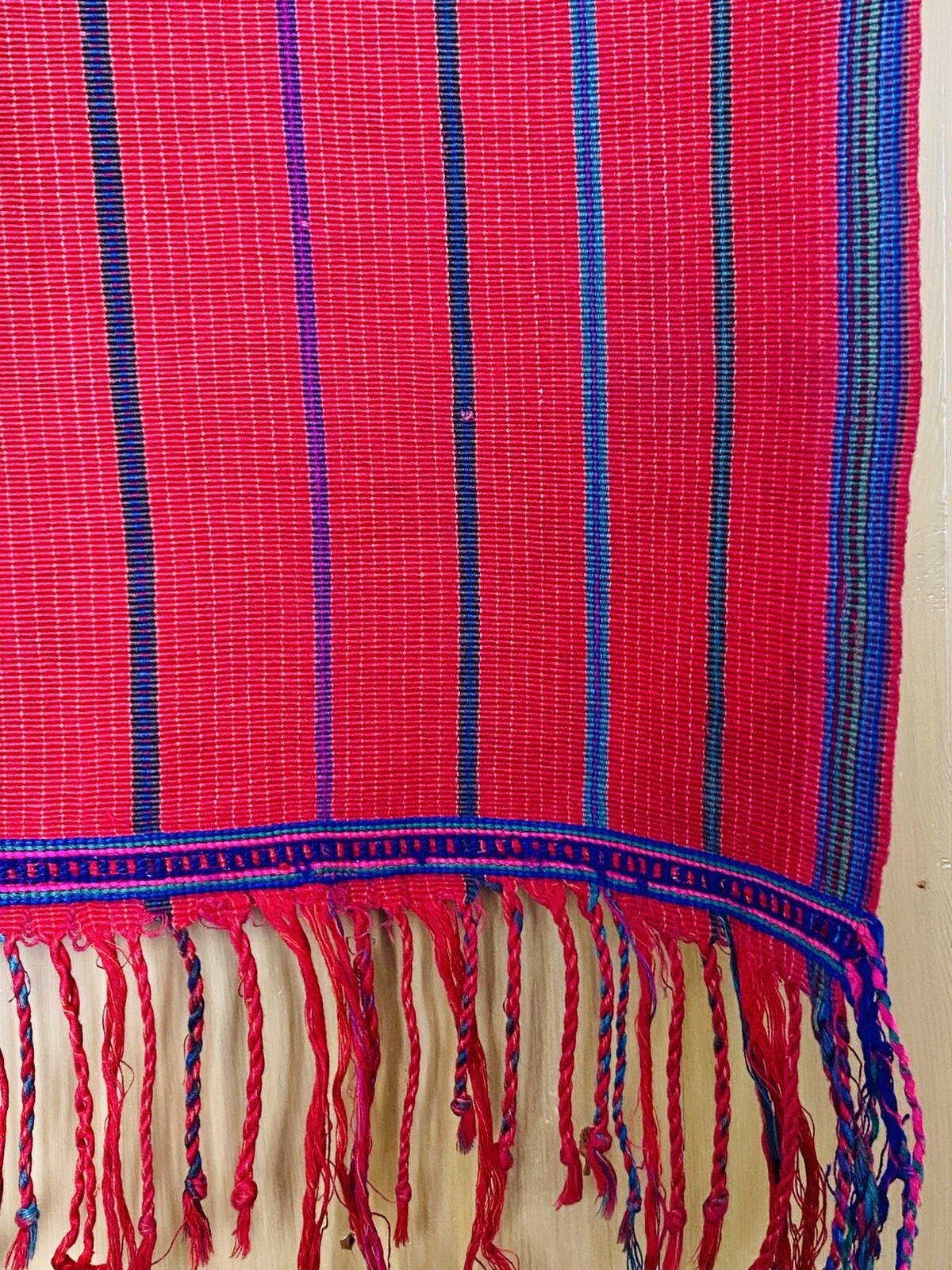 Large Vintage Handwoven Guatemalan Textile Zacualpa cargador (carrying cloth)