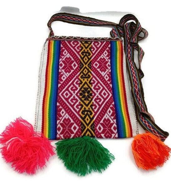 Small Chuspa Woven in Multicolor Alpaca Wool Cusco Peru