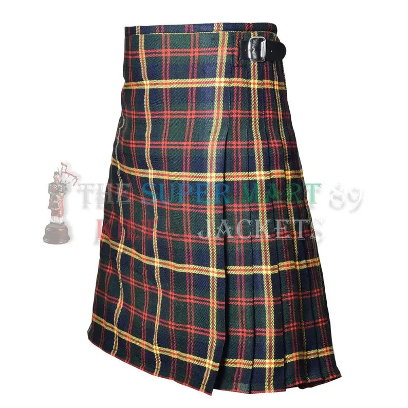 US Marine Corps Tartan Kilt Traditional Men 8 Yard Kilt in 16oz 100rylic Wool