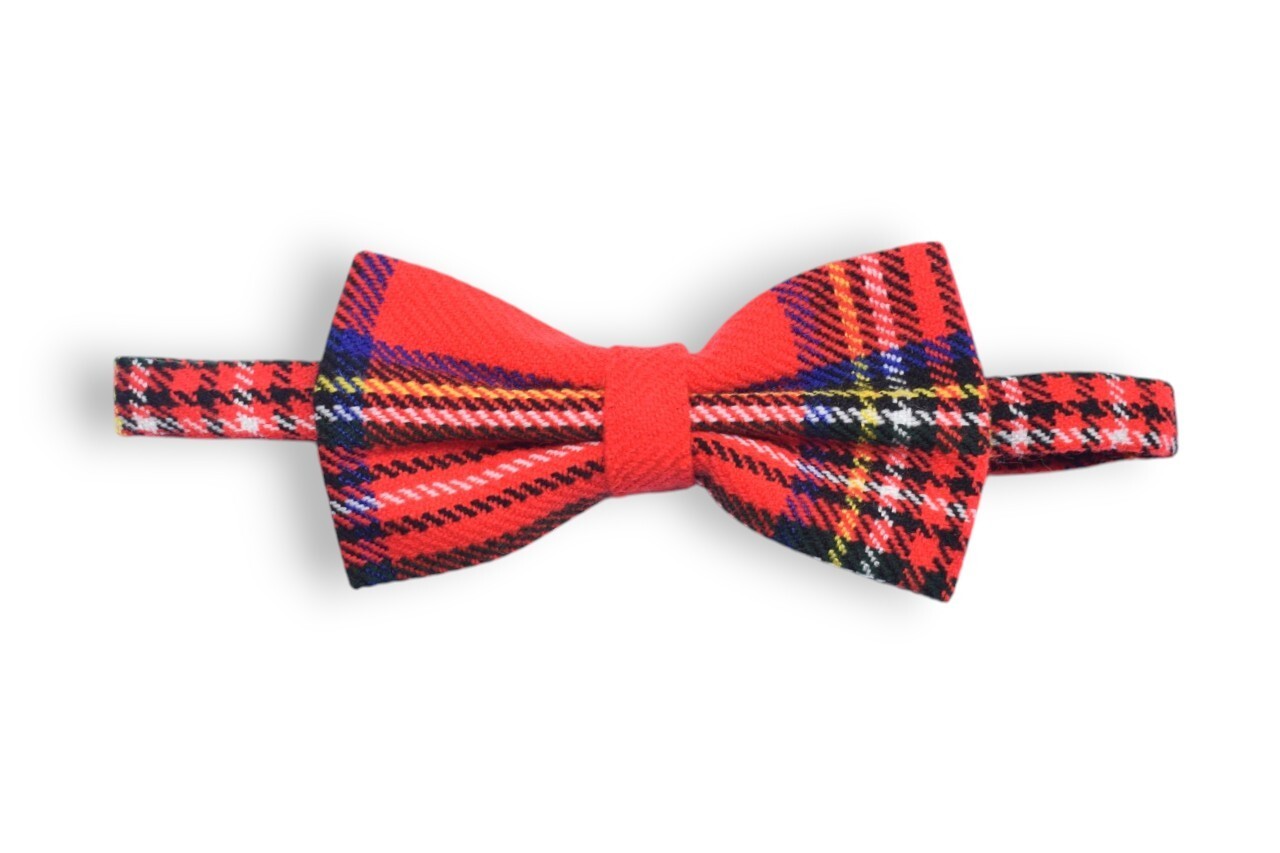 Men’s Scottish Royal Stewart Tartan Bow Tie Formal Tie For Wedding