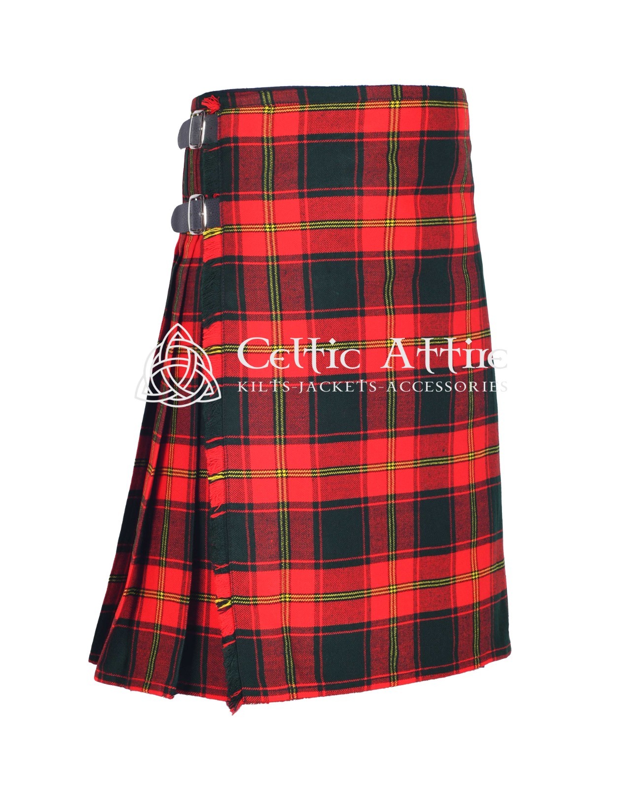 Ulster Red Modern Tartan 8 Yard Scottish Kilt – Made to Order By Celtic Attire
