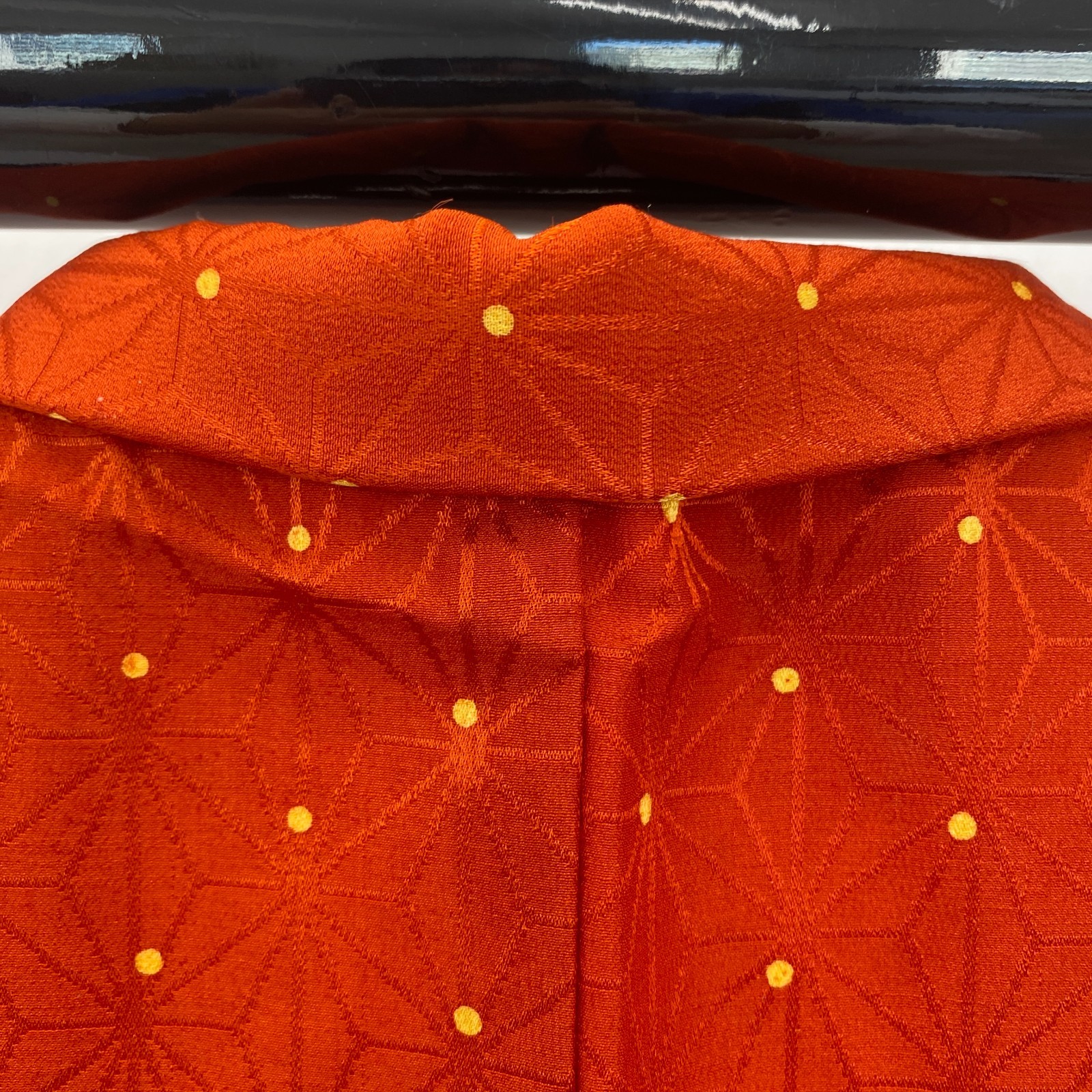 Japanese Vintage Kimono Haori Jacket Silk Red Traditional Authentic 32in