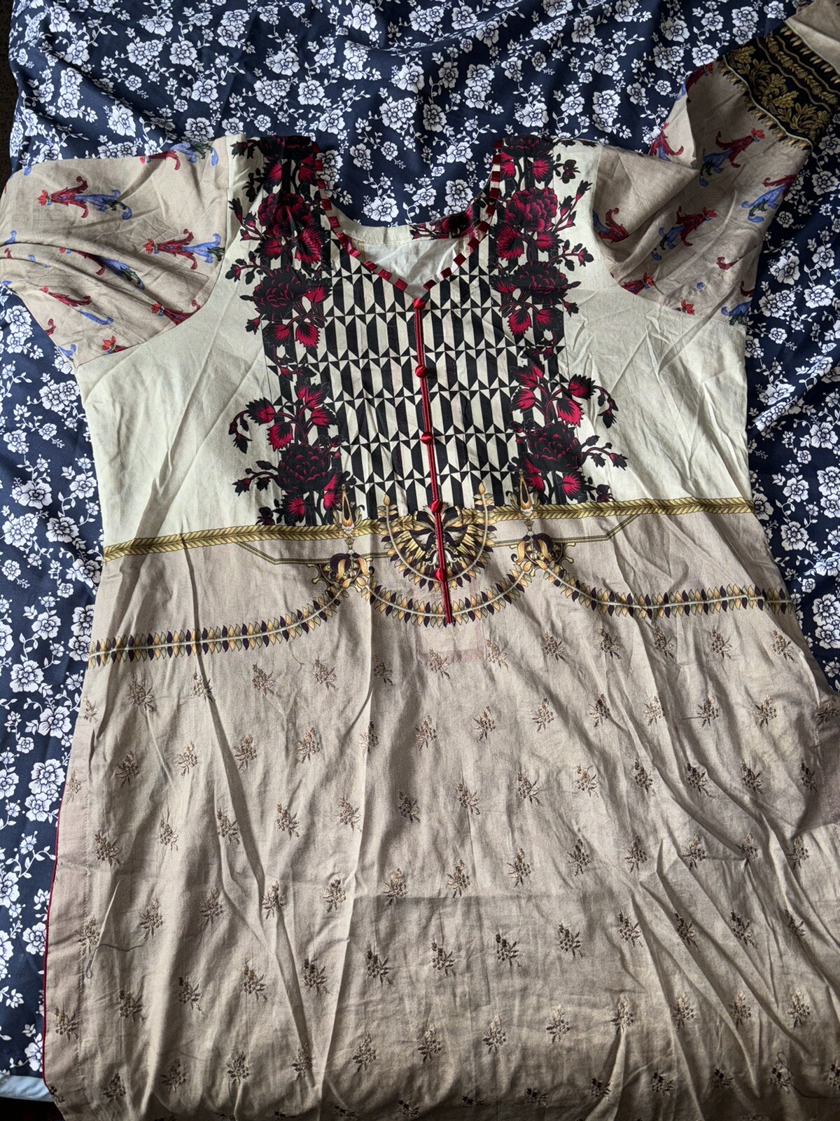 Pakistani Indian Plus Size Salwar Kameez XXL 47 Inch Bust