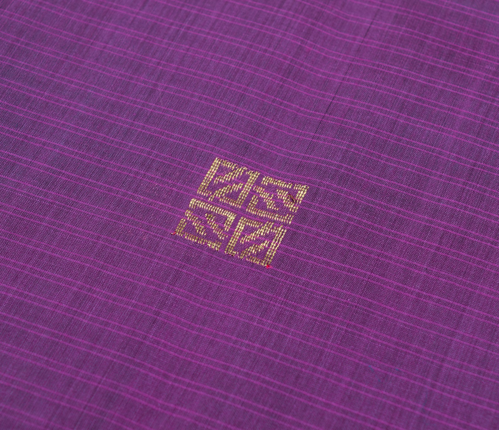 Sushila Vintage Purple Woven Saree Blend Cotton Traditional Sari Craft Fabric