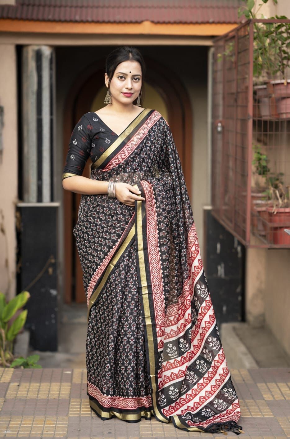 Indian Women Designer Soft Kota Doria Saree Bollywood Party Wear Sari Blouse