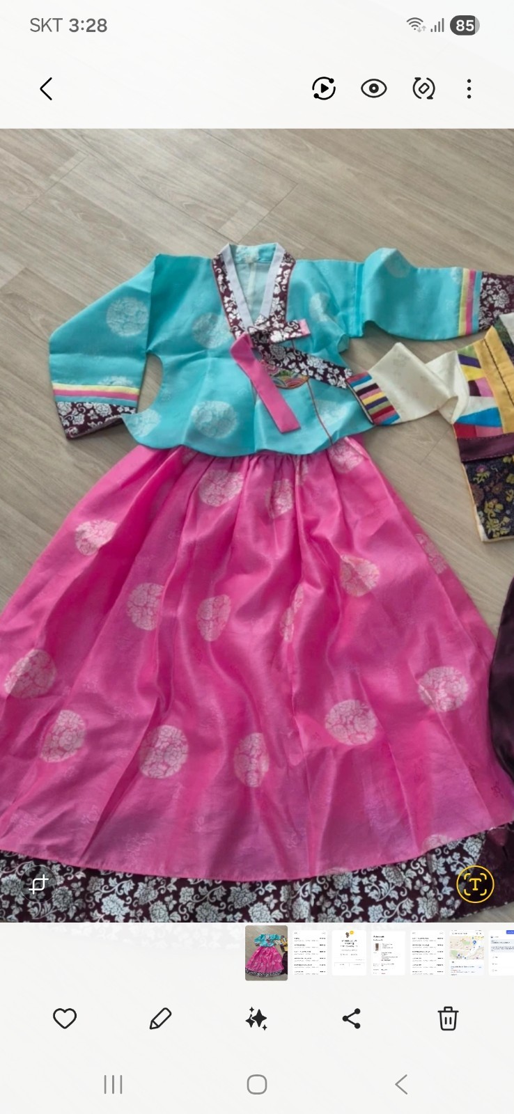 Traditional Korean Hanbok for 6-8 years old Girl
