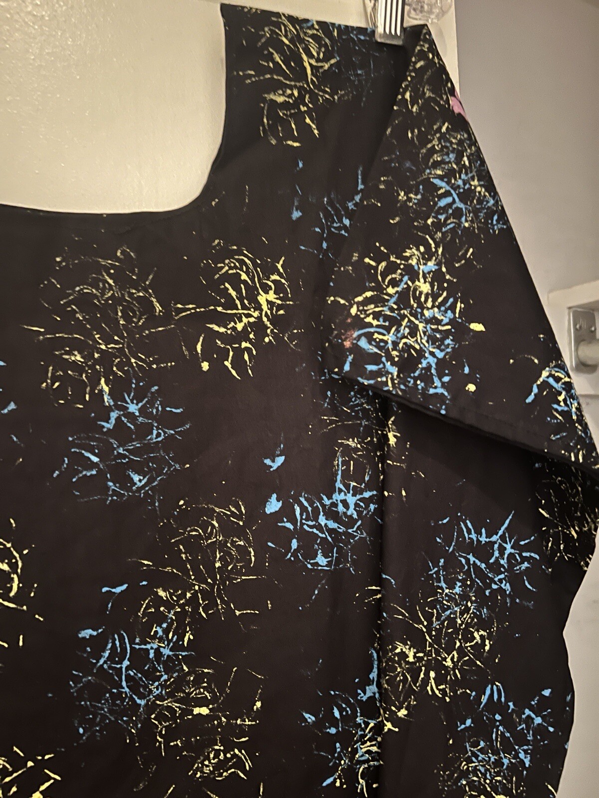 Women’s Nigerian 2-Piece Top and Stretch Tights Party Hand painted New M-L