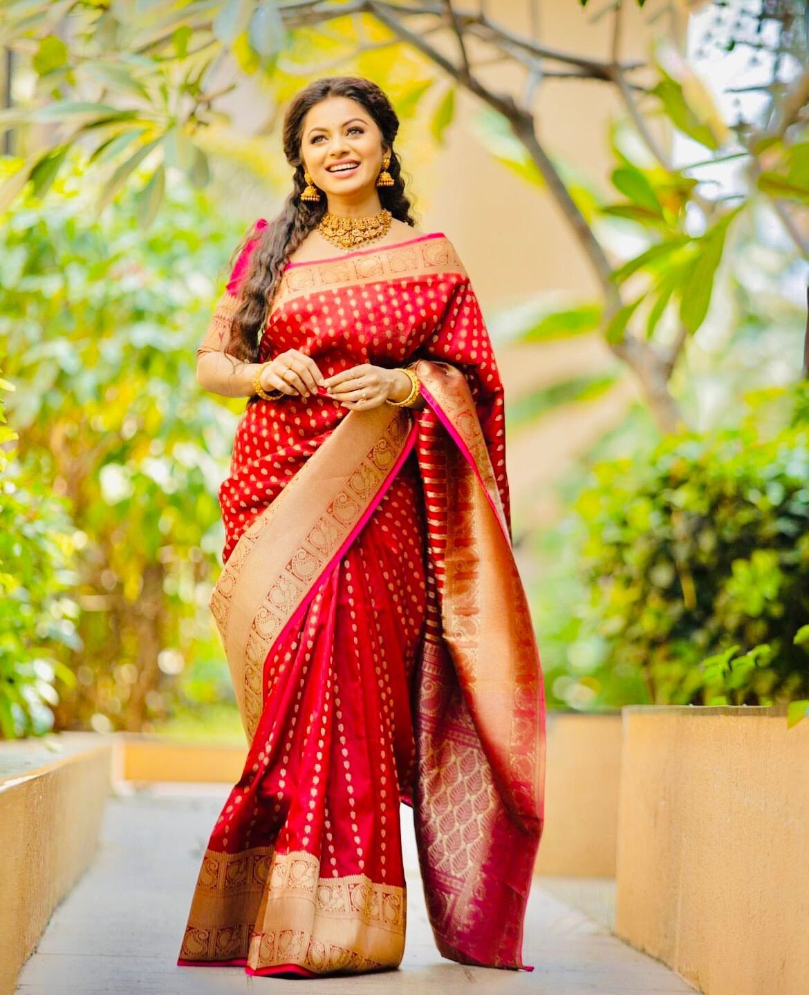 Pure Banarasi Copper Zari Weaving Work Saree Indian Party Wear Sari Wedding Wear