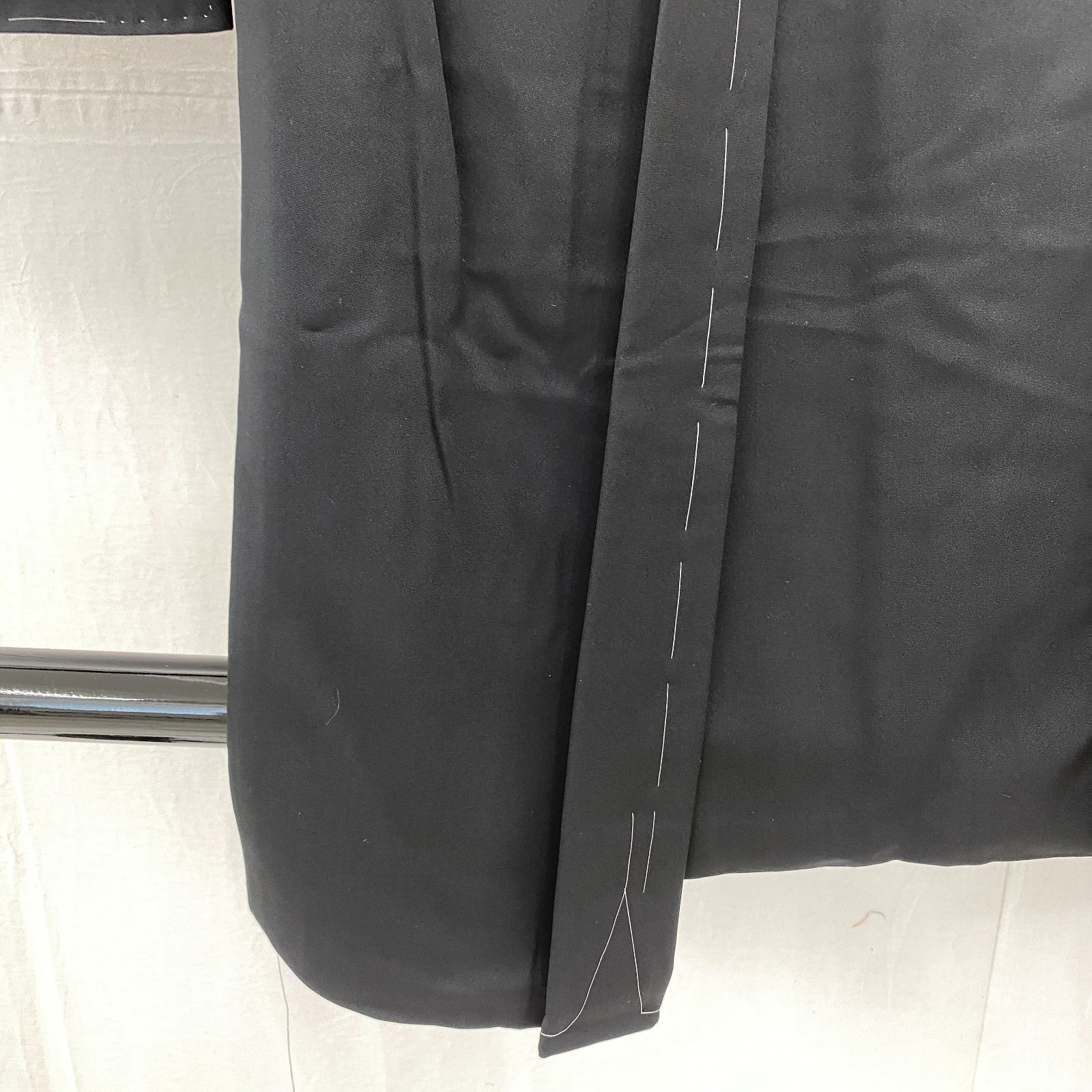 Japanese Vintage Kimono Haori Jacket Polyester Black Embroidery Traditional 30in