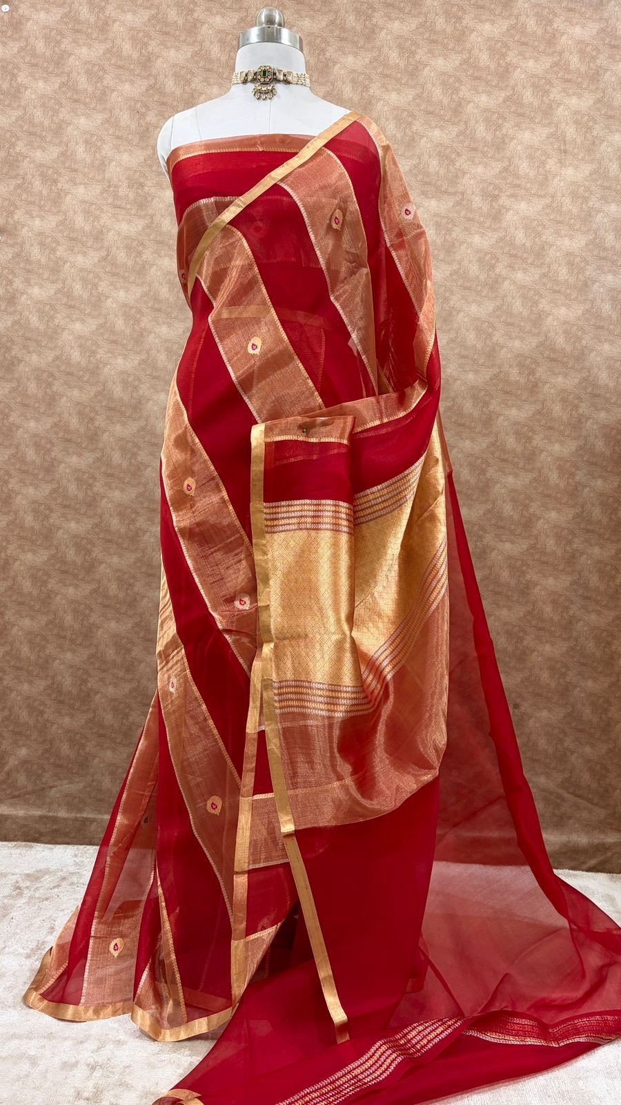 Pure Handloom Banarasi Kora Tissue Saree for Women | Kaduwa – Handmade in India