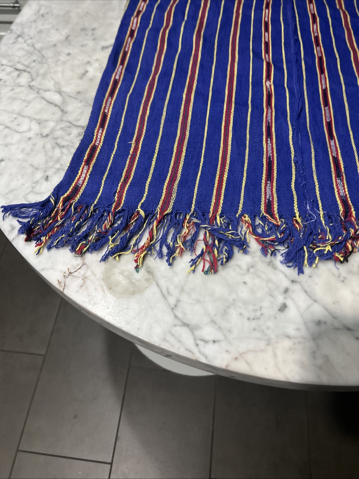 Vtg Huipil Guatemalan Handwoven Square neck Embroidory