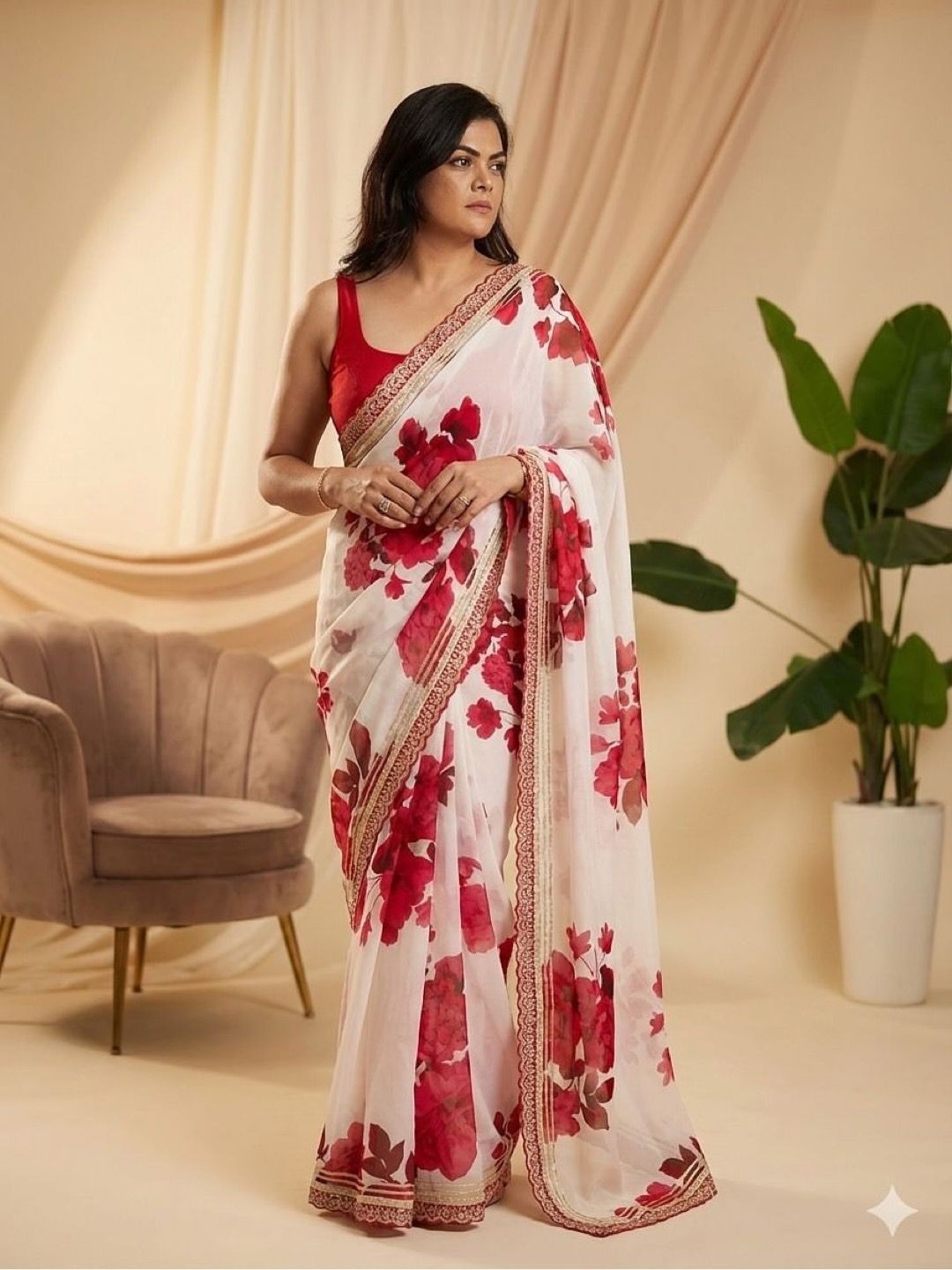 WEDDING DESIGNER BOLLYWOOD SAREE BLOUSE SARI ETHNIC PARTY WEAR INDIAN PAKISTANI