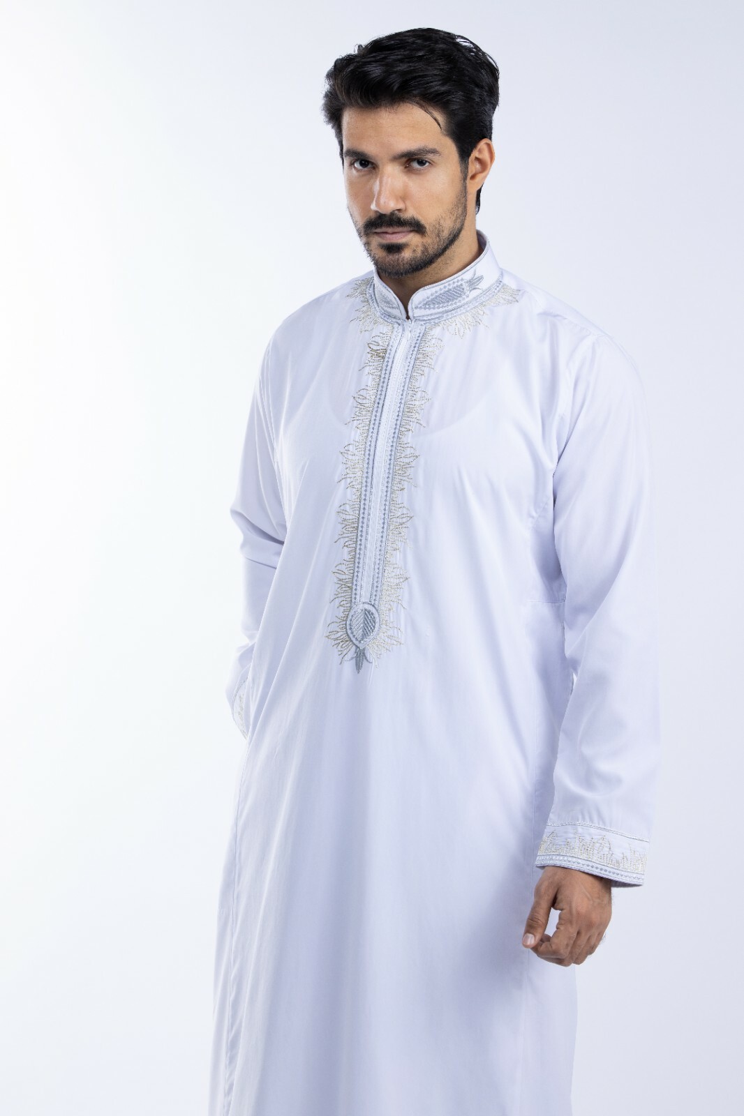 Men’s Saudi Arab thoub Dishdash Thoub Dress Abaya Muslim Kaftan AL-RAYAN