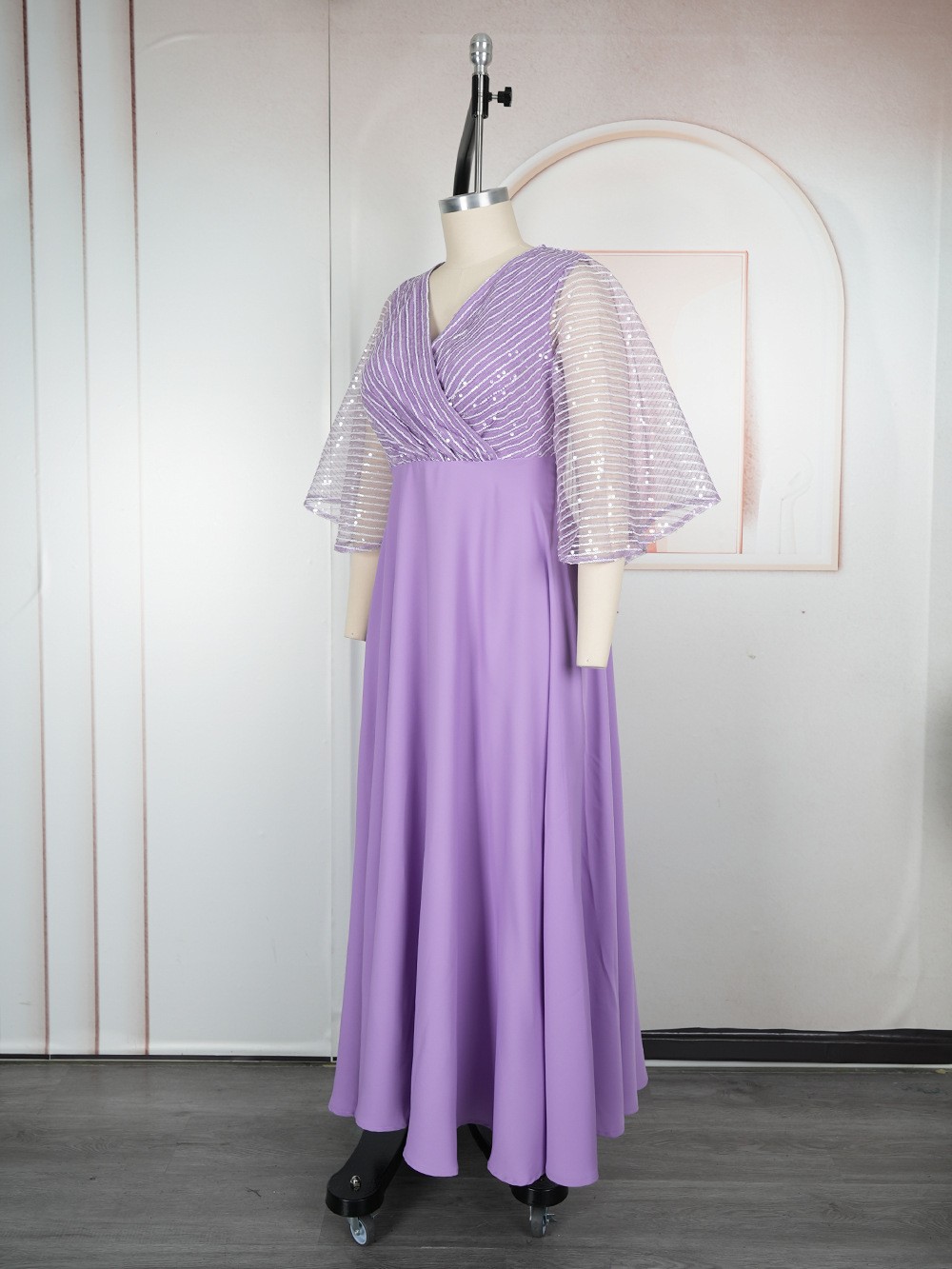 African Party Dress Women Sequin Wedding Evening Gown Elegant Turkey Maxi Abaya