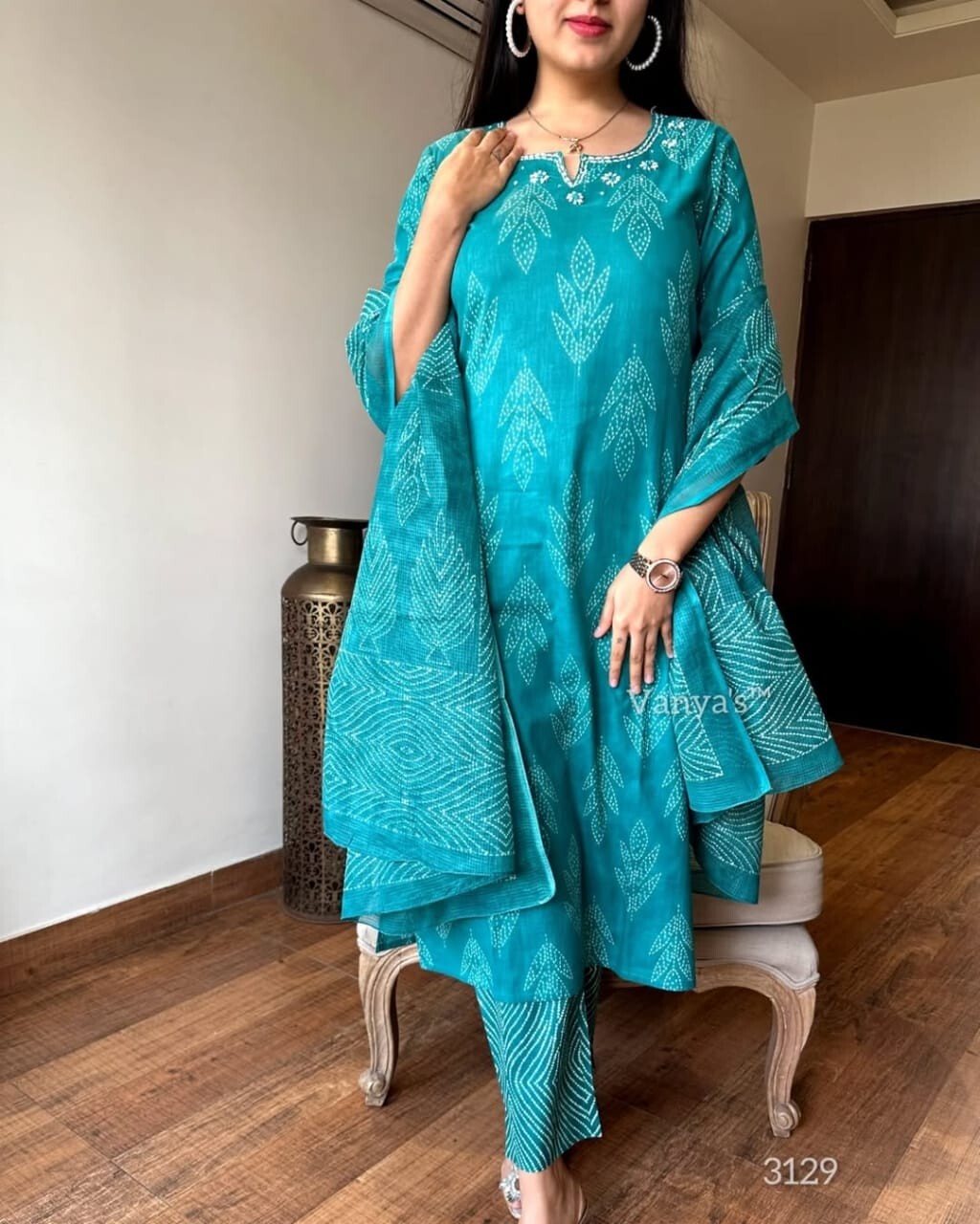 Fully Stitched Kurta Palazzo Dupatta Set 3 Piece Top Tunic Combo Salwar Kameez