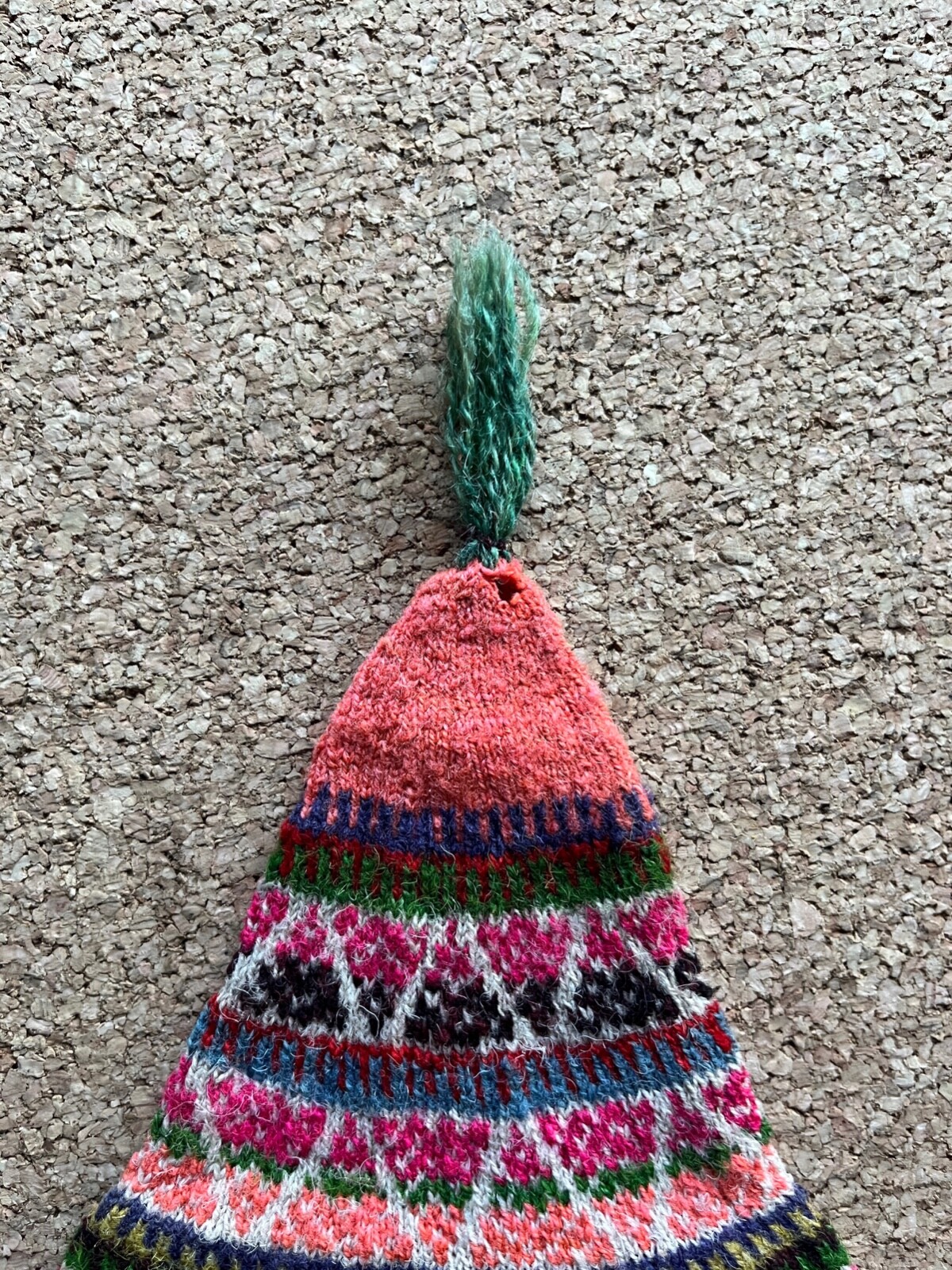 Vintage Hand Knit Peruvian Quechua Chullo Hat