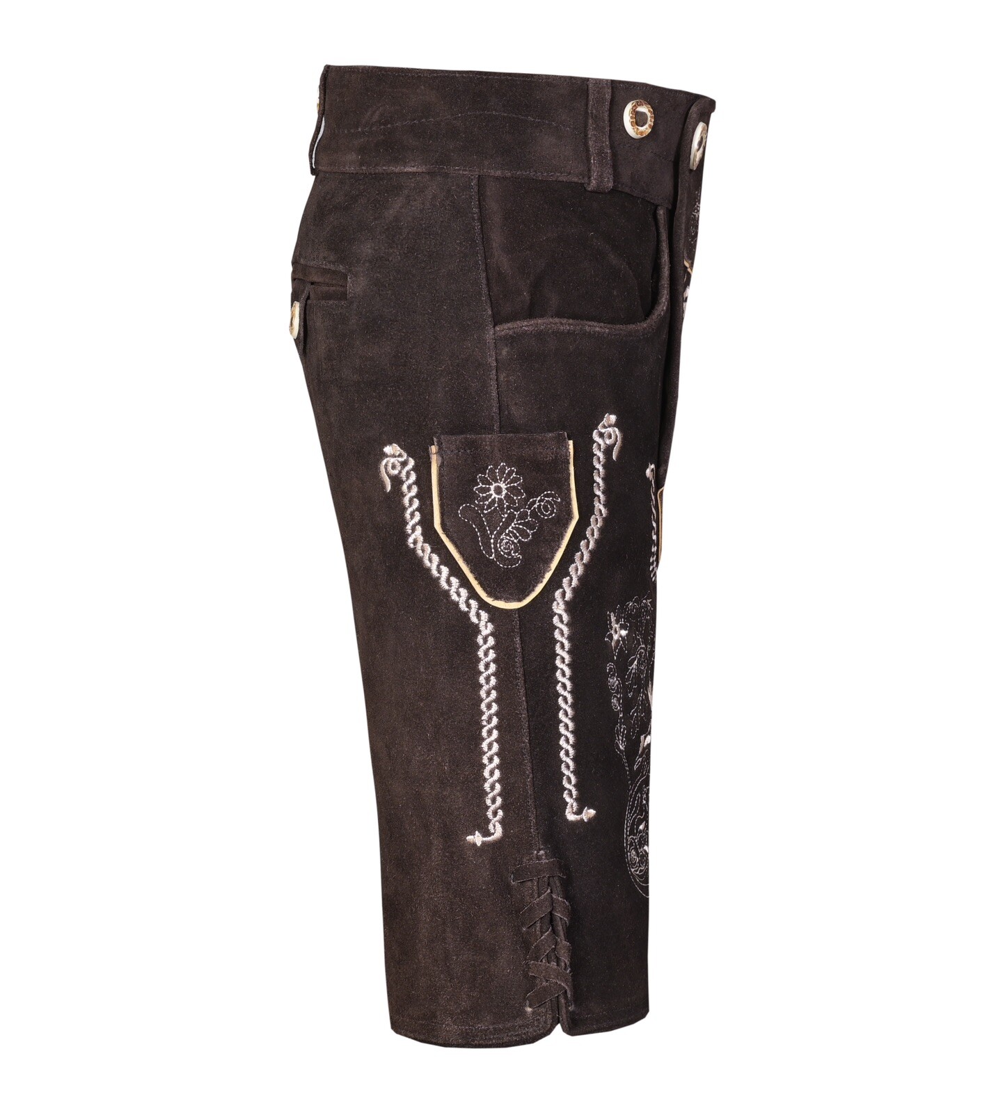 Men Lederhosen – Authentic Oktoberfest Lederhosen – Mocha Brown