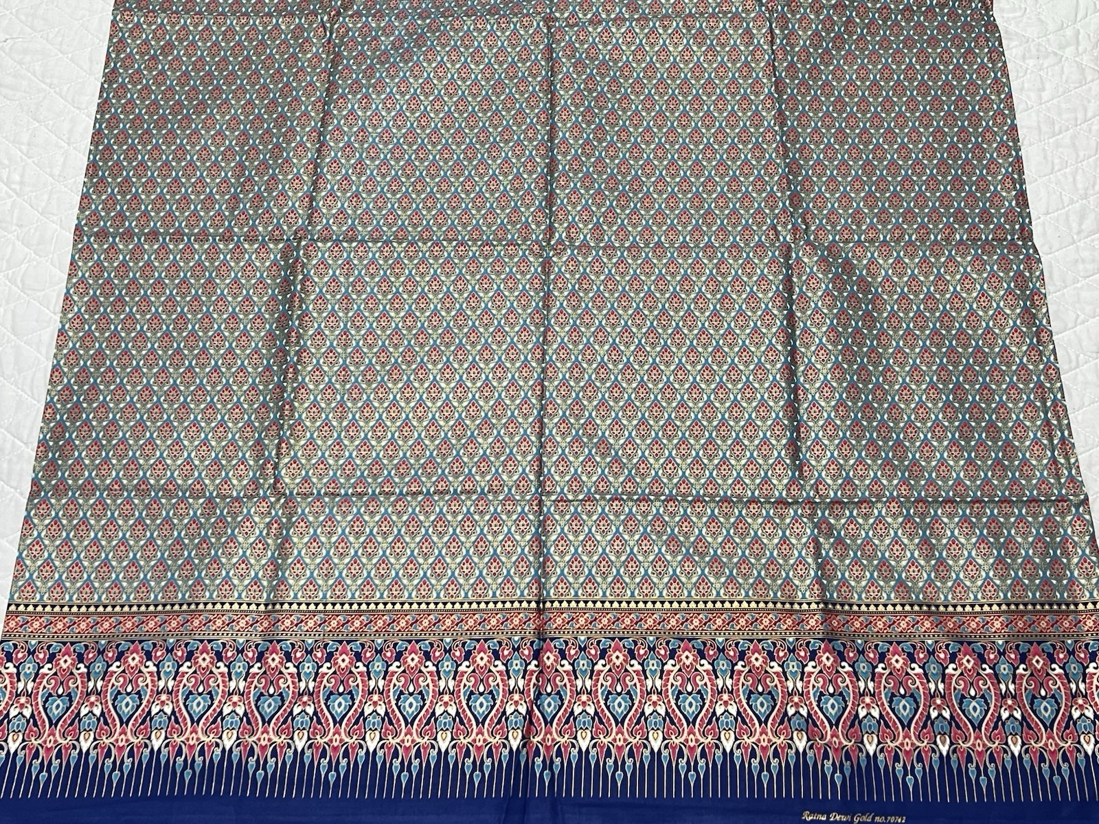 Southeast Asia 100% Cotton Sarong, Malong, Tapis Wrap Around Skirt Floral Design