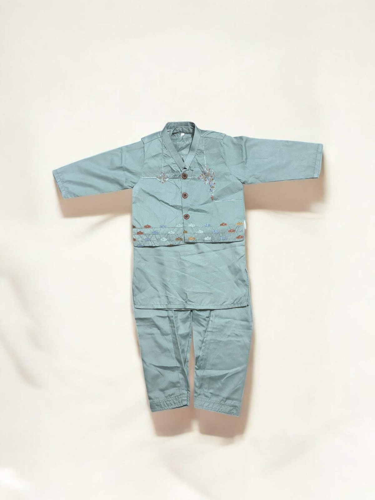 Traditional Kurta, Pajama and Coat Set for Boys – Ethnic Wear- 301