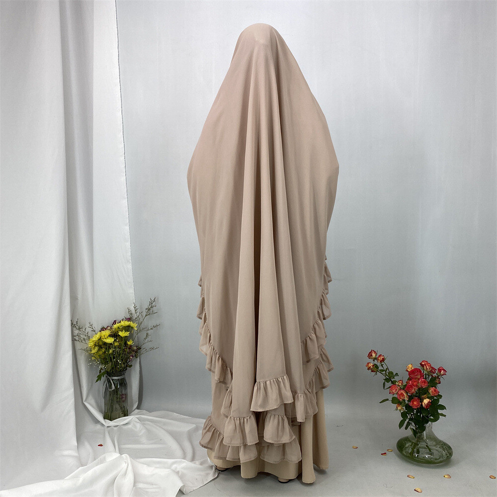 Islamic Women Overhead Large Khimar Muslim Hijab Prayer Niqab Kaftan Burqa Top