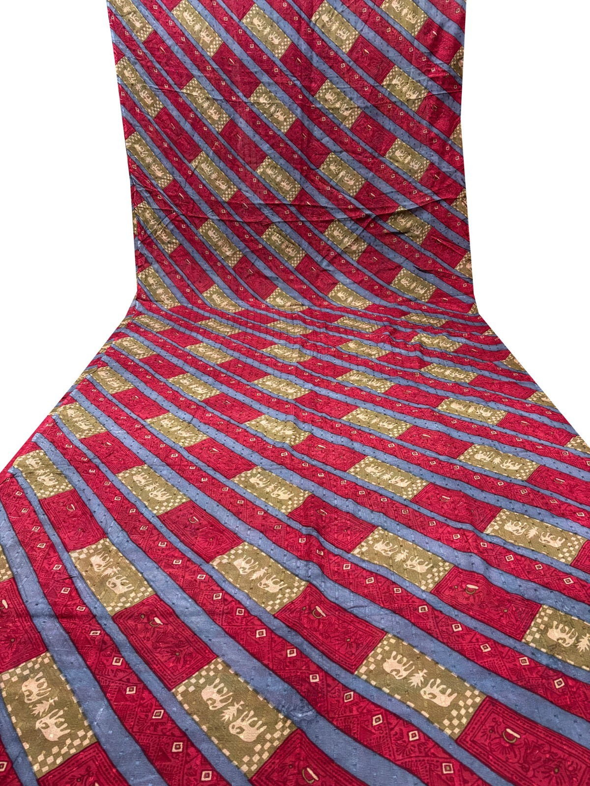 Vintage Chiffon Silk Saree, Lightweight Fabric for DIY & Sewing CS1088
