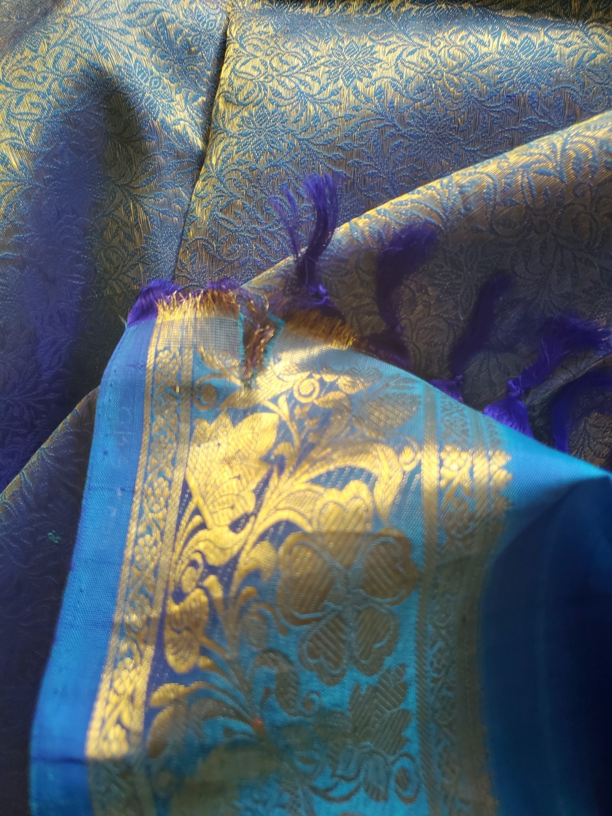 Women Pure Silk Brocade Stonework Kanjivaram Saree Designer Party Wedding Festiv