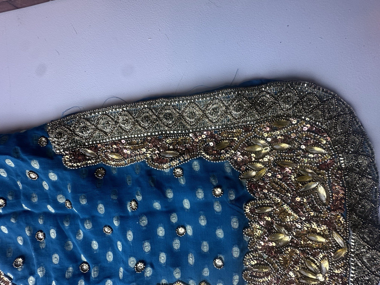 Tunic/Kurti Embellished Ocean Blue Size S/M