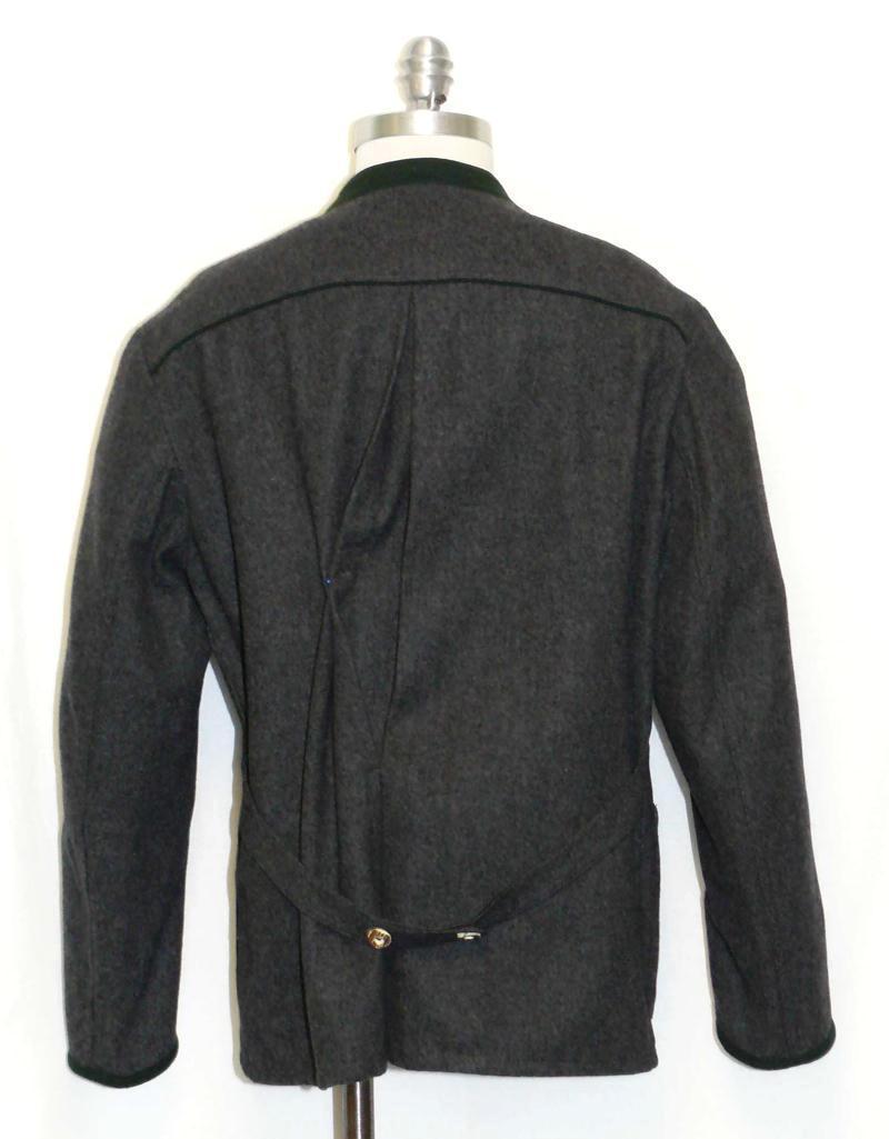 LODENFREY ~ WOOL GRAY Women Austria Hunting Sport Suit Pea Over Coat JACKET 14 L