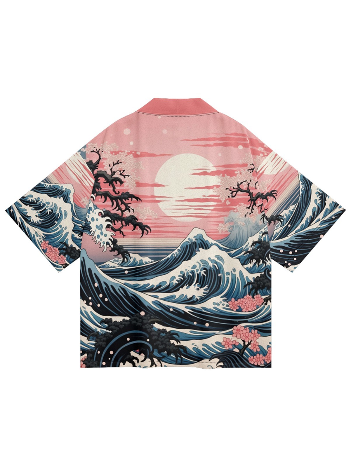 Niepce Men’s Japanese Streetwear Kimono Lightweight Printed Cardigan