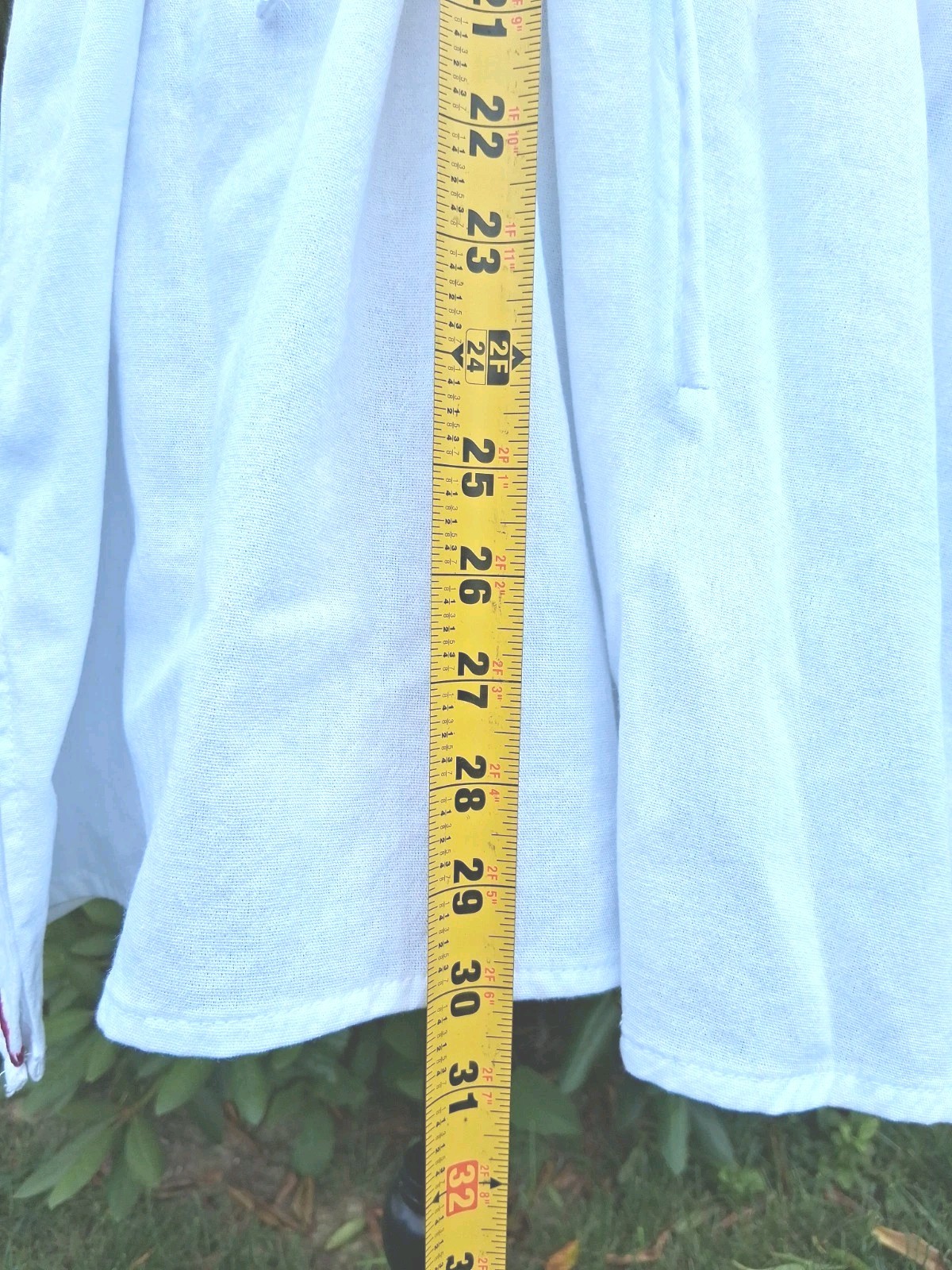 Mexican Oaxaca White multi colored EMBROIDERED DRESS Med boho Festival cotton