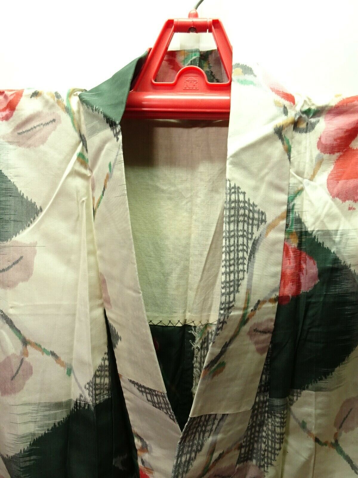 Japanese Women Silk Kimono Meisen Style Unlined Vintage 0411T6G