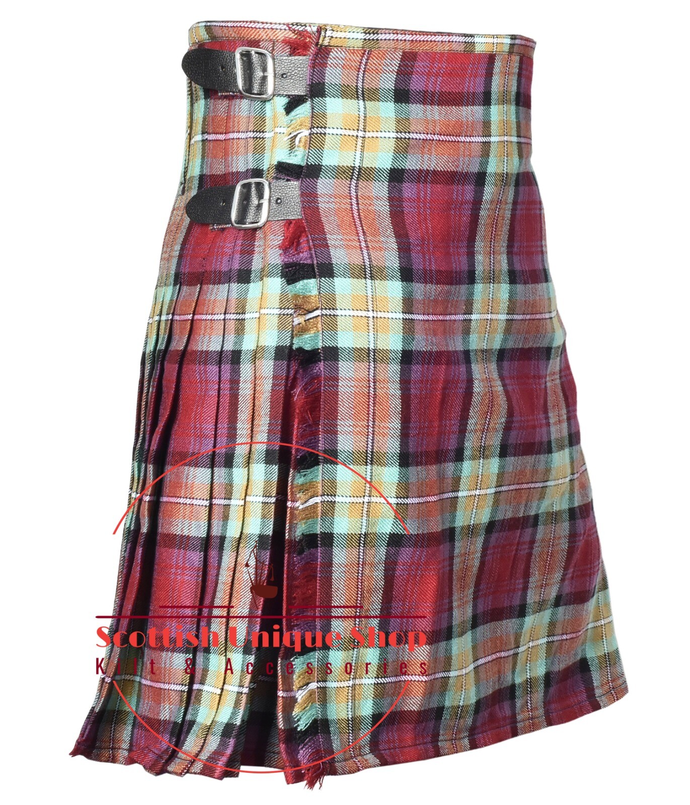 Scottish Traditional Isle of Skye Tartan 8 yard kilt for Men’s Custom Size Kilts