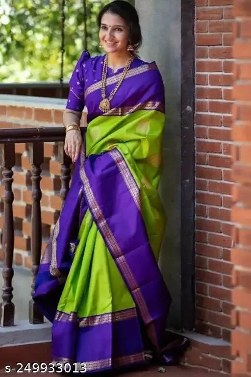 Women’s Kanjivaram Banarasi Silk saree With Unstiched Blouse Piece
