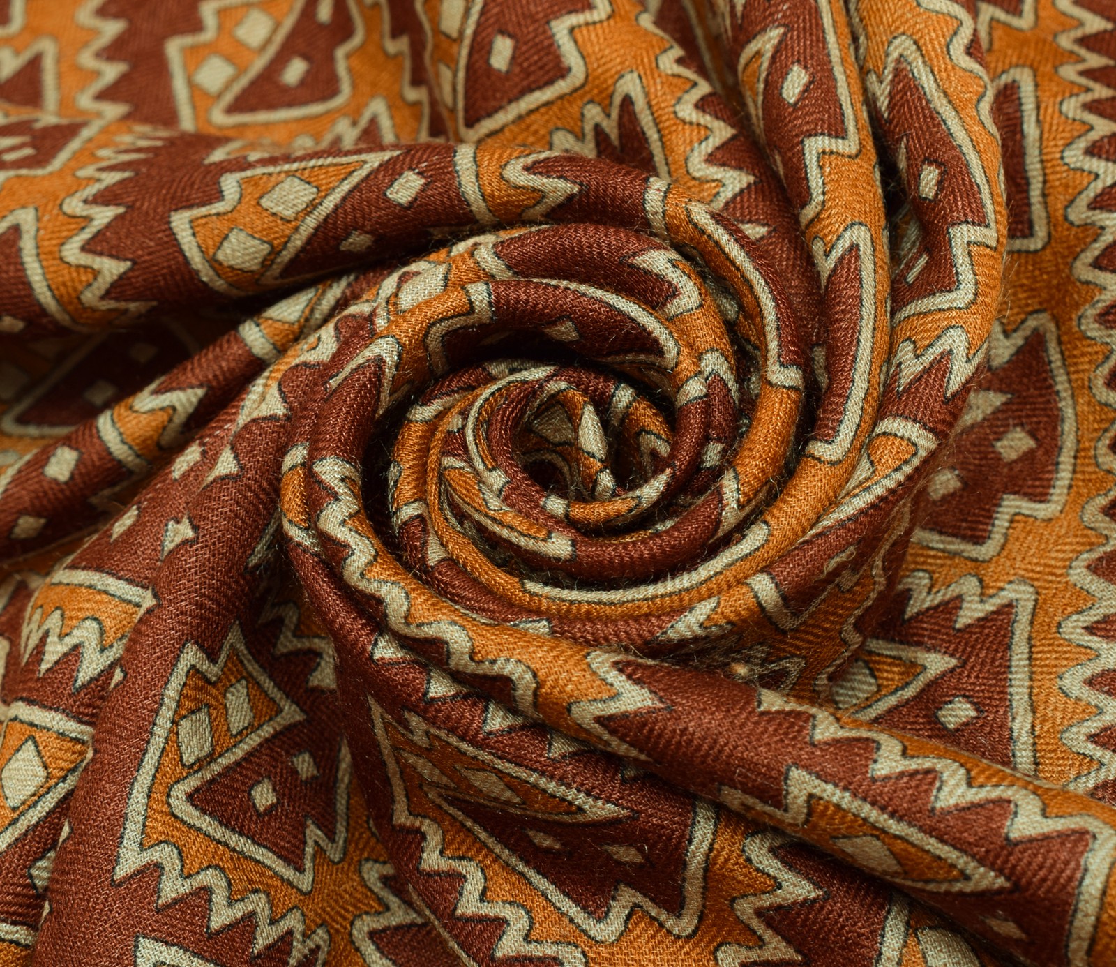 Sushila Vintage Maroon Saree 100% Pure Woolen Woven 5 YD Soft Sari Craft Fabric