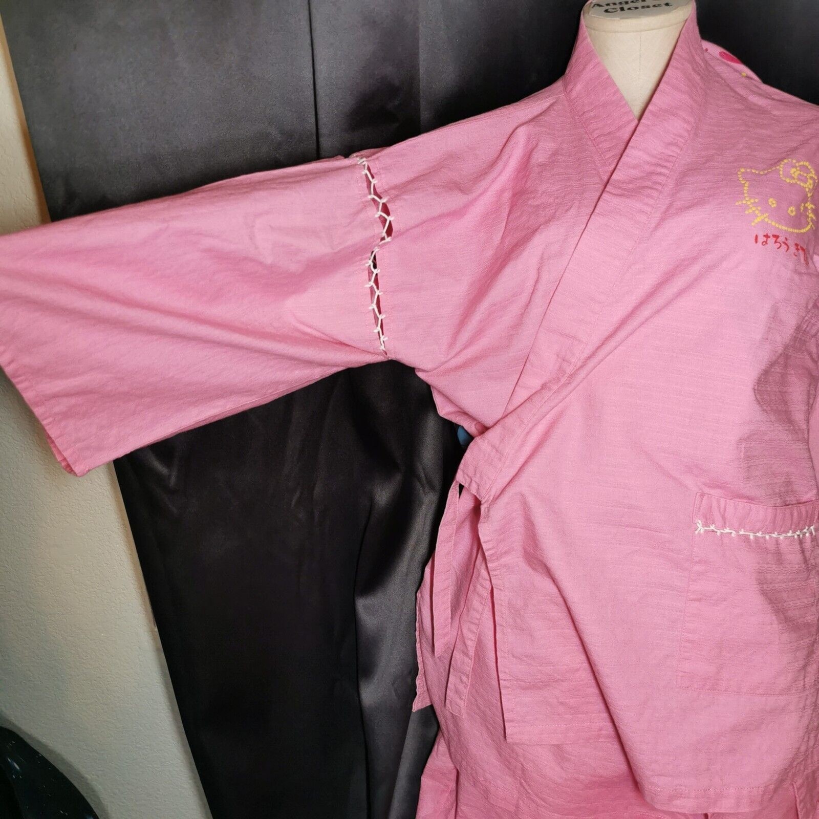 Hello Kitty Pink Jinbei Size Small 2000s Sanrio Japan Festival Yukata Cosplay