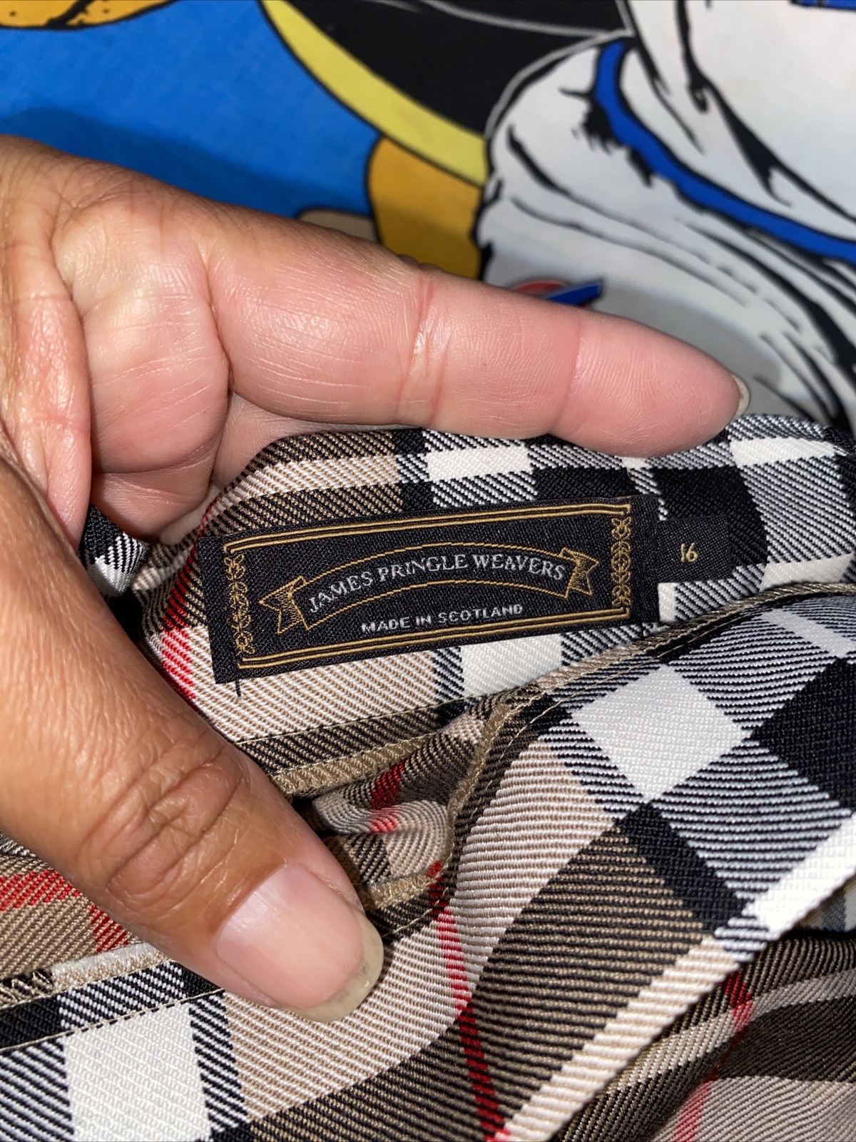 James Pringle Weavers Camel Thompson Scotland Made Kilt Son Of Thomas Sz16 NWT