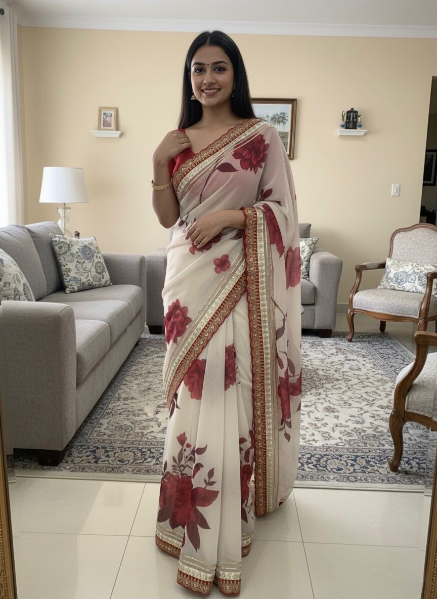 Saree Party Indian Wear Sari Designer Bollywood Blouse Wedding Ethnic Pakistani