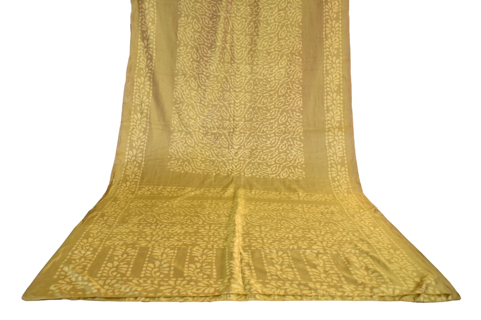 FNC Vintage Green Sambalpuri Ikat Sarees Handwoven Art Silk Sari Fabric Antique