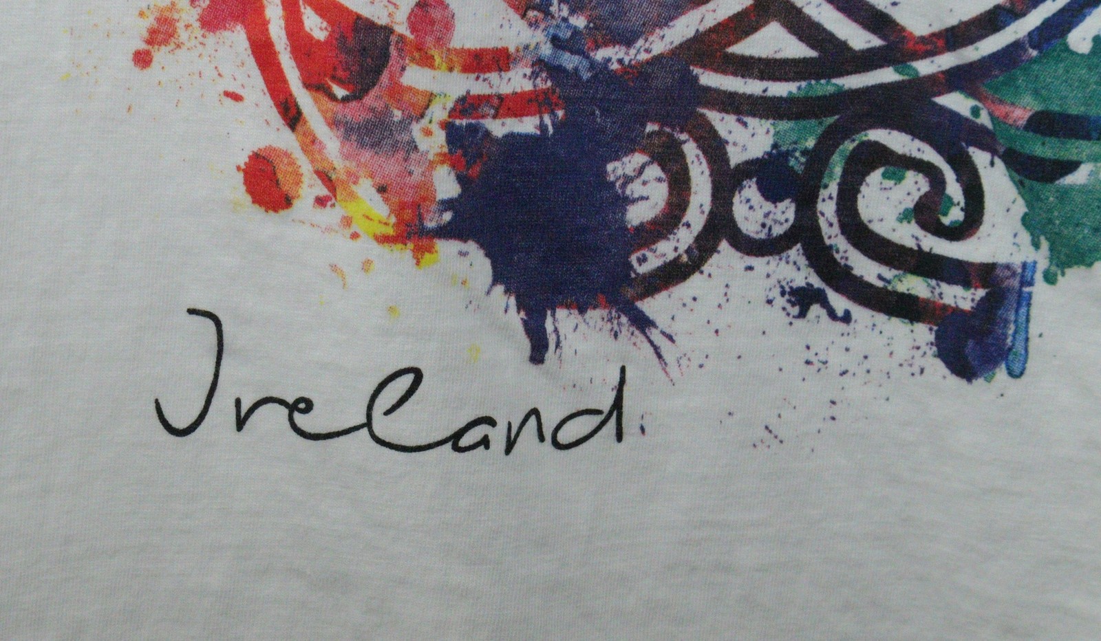 Traditional Craftwear White Celtic Knot Ireland V-Neck T-Shirt Women’s S T556