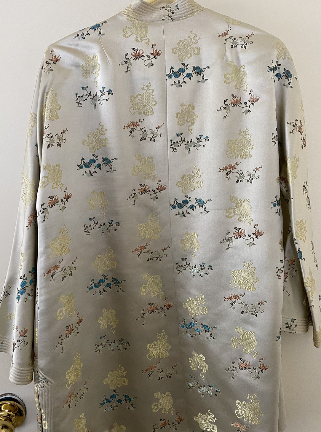 Vintage Dynasty ,Hong Kong, British Crown – Silk Brocade Jacket-Adult (L)