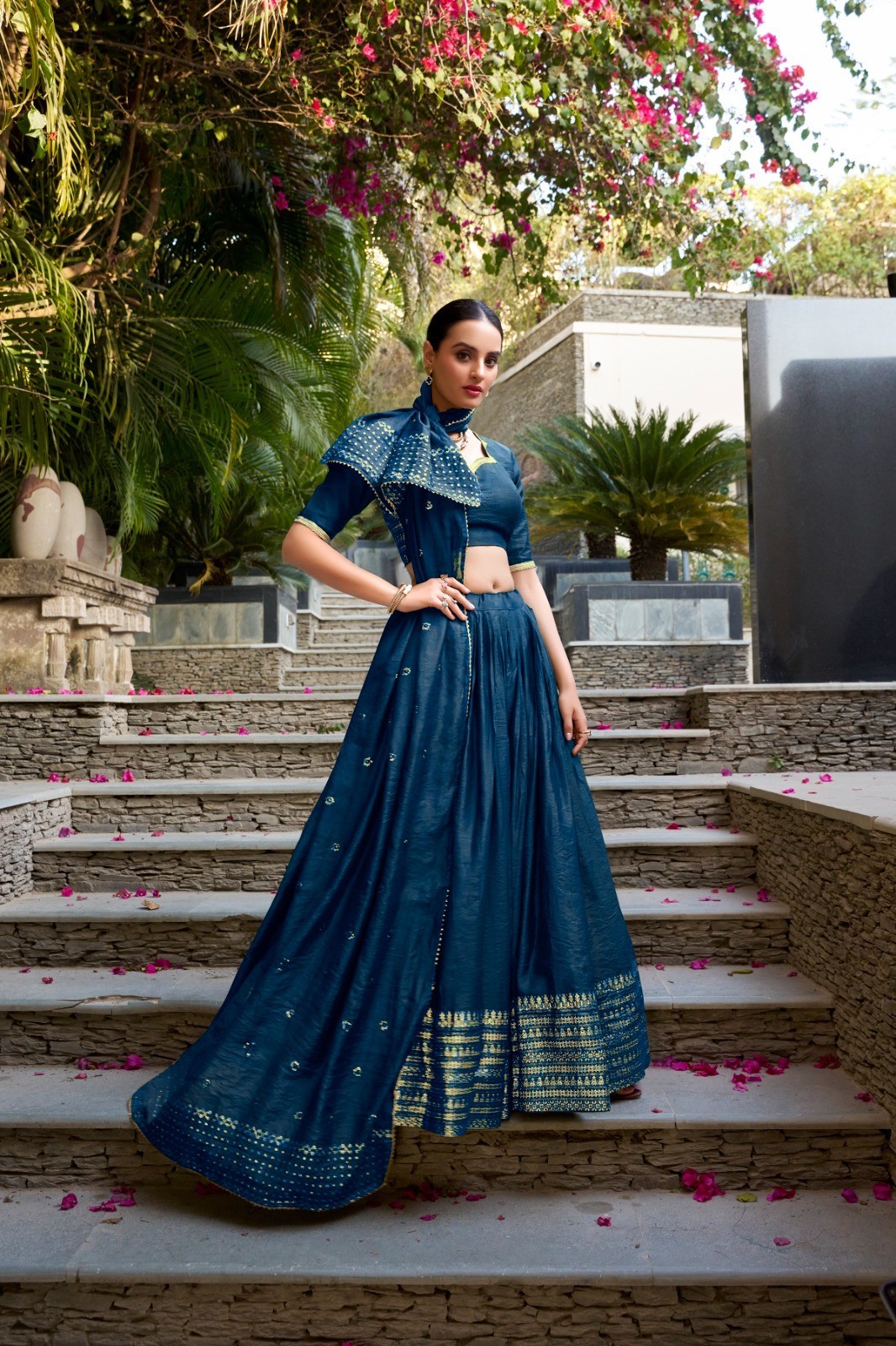 Chanderi Silk Lehenga Choli Dupatta Set New Exclusive Wedding Wear Women