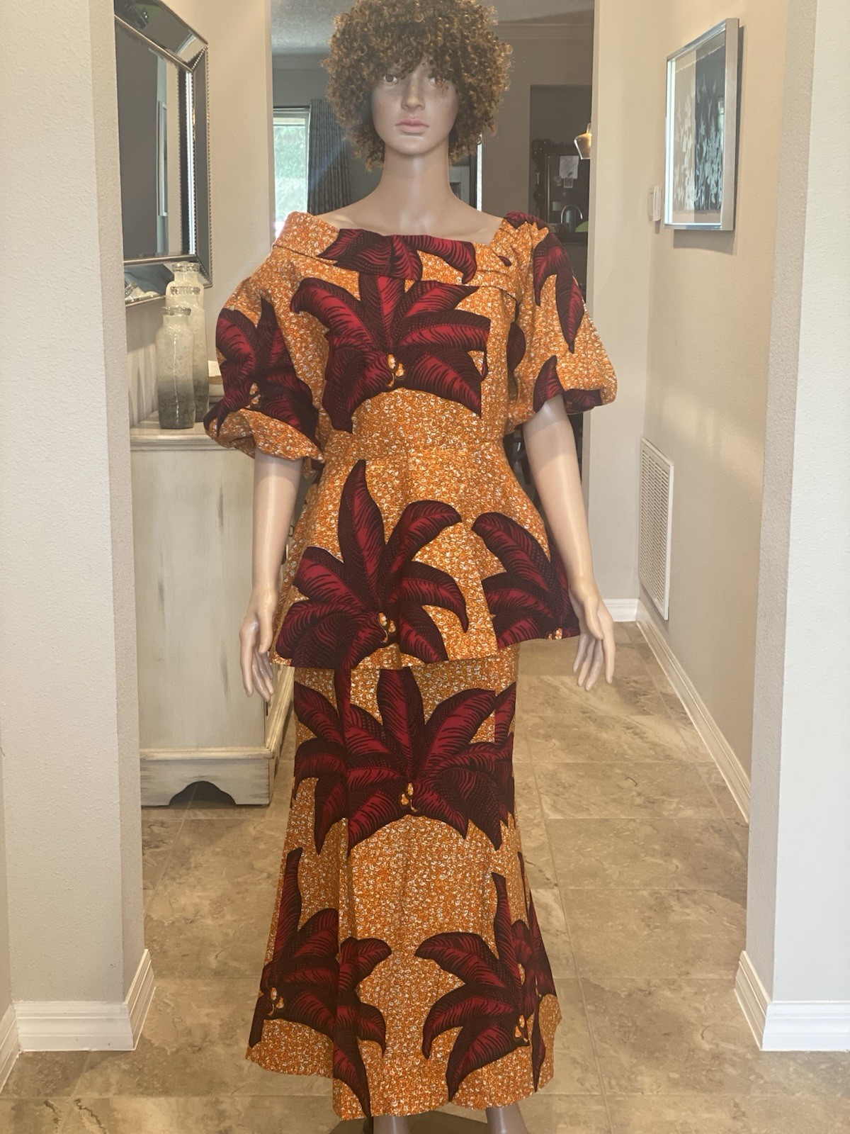 Women’s African Ankara Dress. 2 Piece