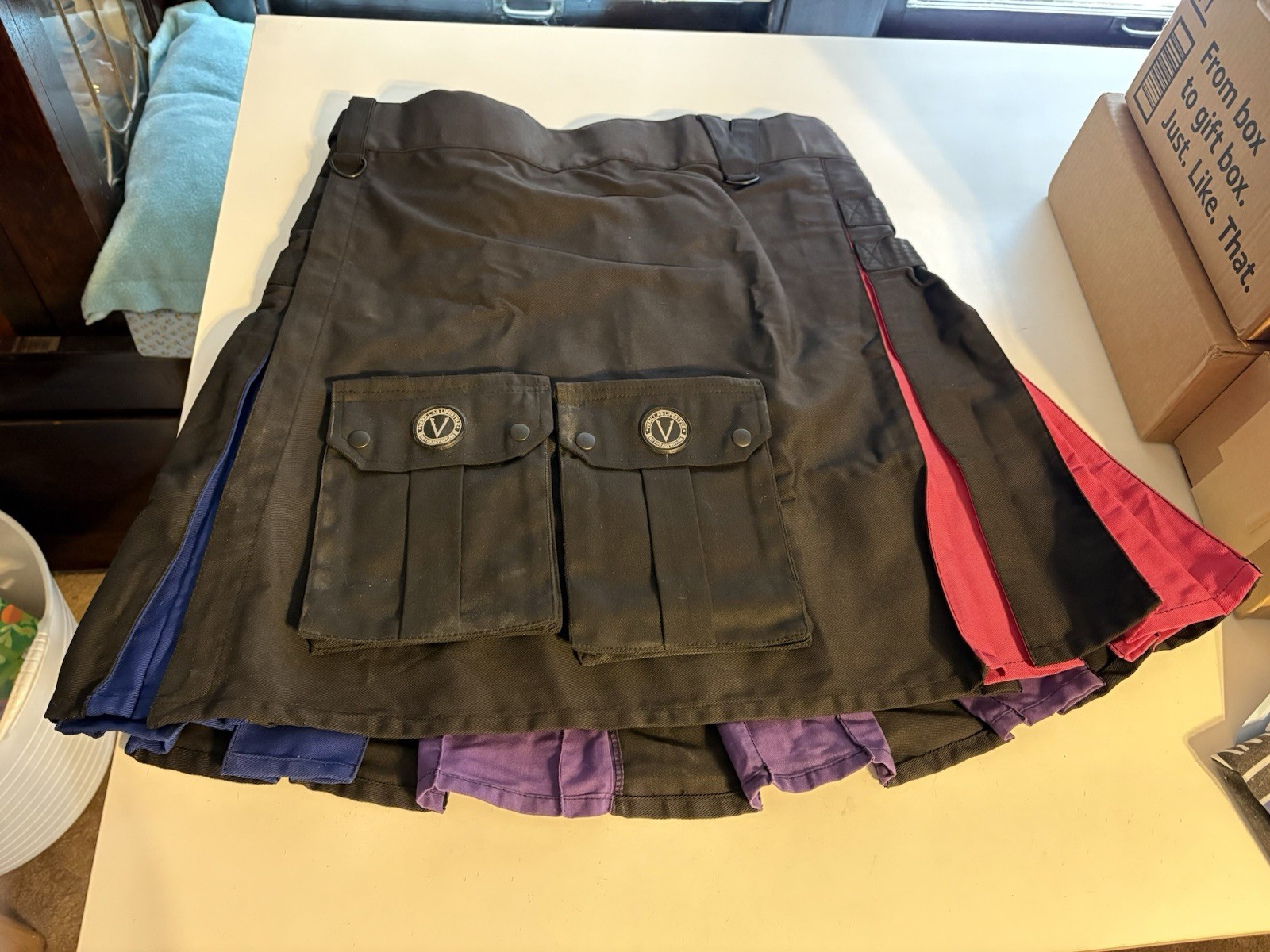 Verillas/Versatta Bi Pride Hybrid Kilt 23 Inch Length Size XL