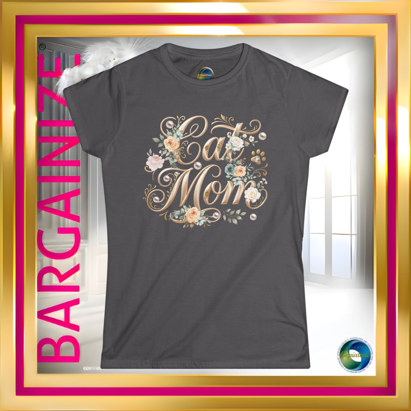 “Cat Mom” Script Tee | Women’s T-Shirt | XS to 3XL