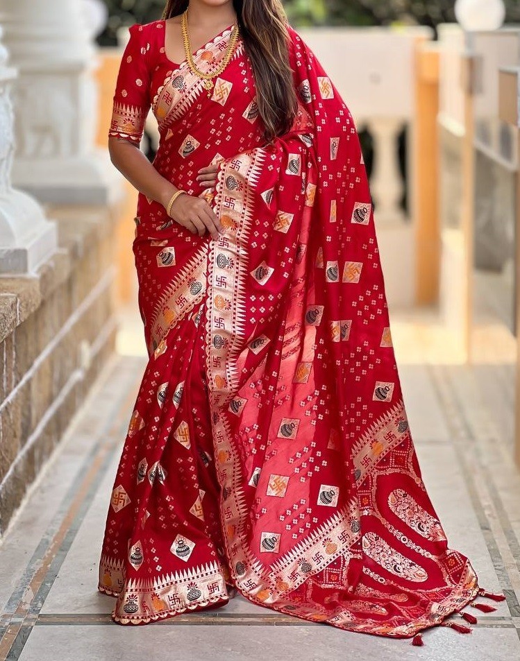 Bollywood Style Viscose Dolla Silk Saree With Blouse For Wedding & Party