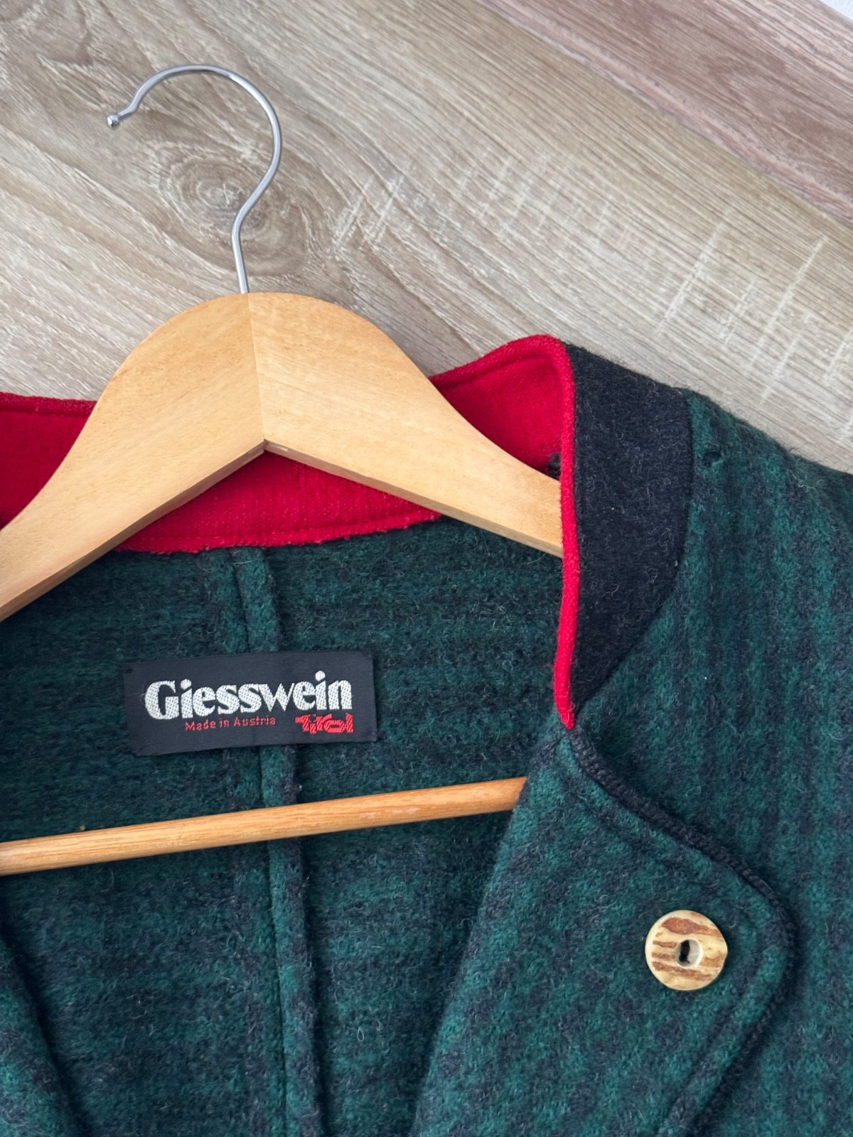Vintage Giesswein Austrian Dirndl Trachten Original Oktoberfest Green Blazer